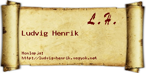 Ludvig Henrik névjegykártya